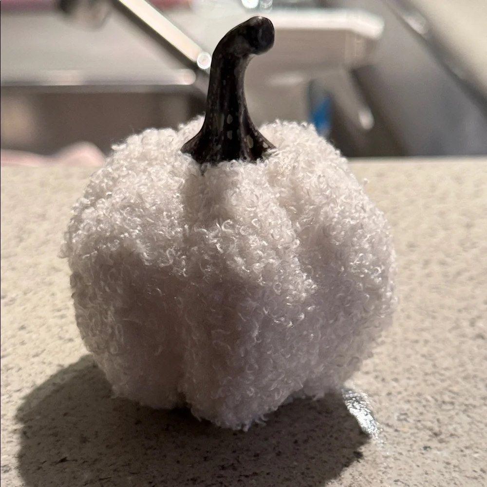 Target White Plush Pumpkin Decor